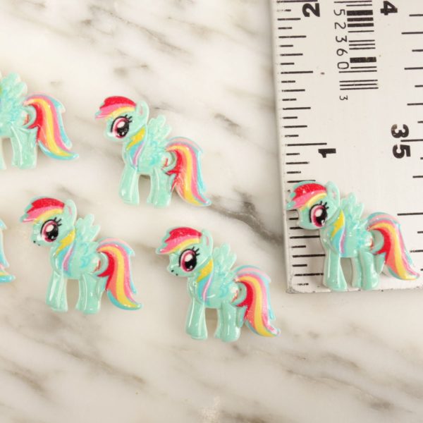 19x21 Rainbow Pony Cabochon-10pcs